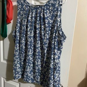 blue flower tank top
